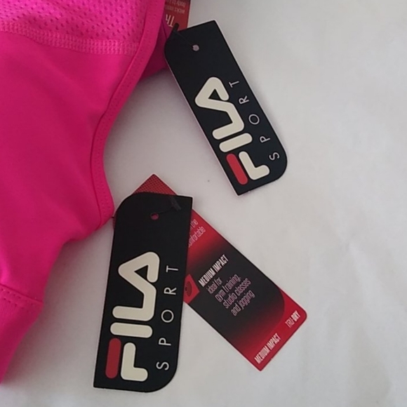 Fila Sport Performance Running Bras, Shades 0f Pink, set 2, Size XS - Picture 4 of 10